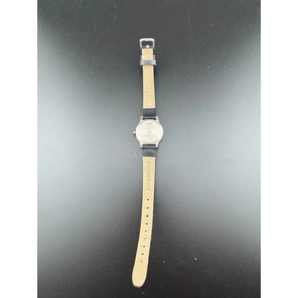 Timex Indiglo Ladies Watch White Dial Date Black Leather